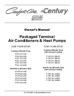 Mars Comfort-Aire Century PTAC07A130B Owner'S Manual preview