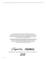 Предварительный просмотр 16 страницы Mars Comfort-Aire Century PTAC07A130B Owner'S Manual