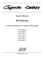 Preview for 1 page of Mars Comfort-Aire Century SVH 09 Series Owner'S Manual