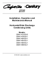 Preview for 1 page of Mars Comfort-Aire CMA1412SG-0 Installation, Operation And Maintenance Manual