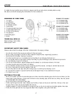 Preview for 2 page of Mars COMFORT-AIRE FP-1430DTO-MBL Owner'S Manual