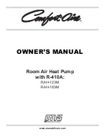 Preview for 1 page of Mars Comfort-Aire RAH-123M Owner'S Manual