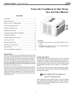 Preview for 3 page of Mars Comfort-Aire RAH-123M Owner'S Manual