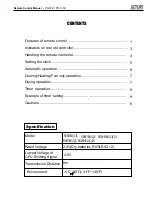 Preview for 3 page of Mars R09D/BGCE Remote Control Manual