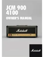 Marschall JCM900 4100 Owner'S Manual preview