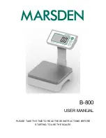 marsden B-800 User Manual preview