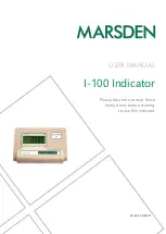 Preview for 1 page of marsden I-100 User Manual