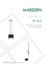 marsden M-110 User Manual предпросмотр