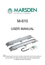 marsden M-610 User Manual preview