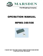 marsden MPMS-300 Operation Manual preview