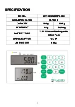 Предварительный просмотр 7 страницы marsden MPPS-250 User Manual