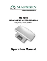 Предварительный просмотр 1 страницы marsden MS-4200 Operation Manual