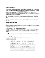 Предварительный просмотр 2 страницы marsden MS-4200 Operation Manual