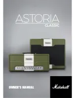 Preview for 1 page of Marshal Astoria Classic Owner'S Manual