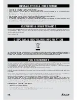 Preview for 4 page of Marshall Amplification 04091912 User Manual