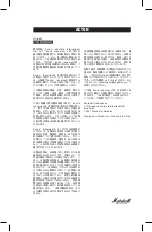 Preview for 229 page of Marshall Amplification Acton Bluetooth User'S Manual & Warranty Information