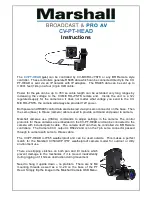 Preview for 1 page of Marshall Amplification Broadcast & Pro AV CV-PT-HEAD Instructions