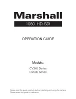 Marshall Amplification CV340 Series Operation Manual preview