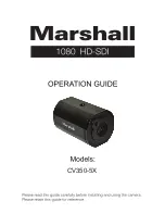 Preview for 1 page of Marshall Amplification CV350-5X Operation Manual