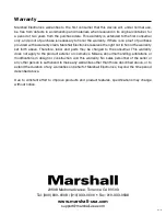 Preview for 16 page of Marshall Amplification CV420-30X-NDI User Manual