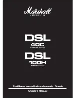 Marshall Amplification DSL 100H Owner'S Manual предпросмотр