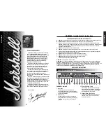 Предварительный просмотр 2 страницы Marshall Amplification G80RCD MG Series Manual