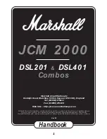 Marshall Amplification JCM 2000 DSL201 Handbook предпросмотр