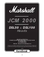 Предварительный просмотр 1 страницы Marshall Amplification JCM 2000 DSL50 Handbook