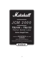 Предварительный просмотр 1 страницы Marshall Amplification JCM 2000 TSL100 Handbook