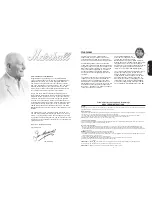 Предварительный просмотр 2 страницы Marshall Amplification JTM-1H Owner'S Manual