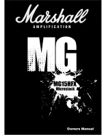 Предварительный просмотр 1 страницы Marshall Amplification MG15HFX Owner'S Manual