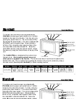 Preview for 1 page of Marshall Amplification Monitor V-LCD4-PRO-L Specification