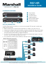 Предварительный просмотр 1 страницы Marshall Amplification RS7-HR Installation Manual