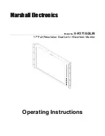 Preview for 1 page of Marshall Amplification V-R171X-DLW Operating Instructions Manual