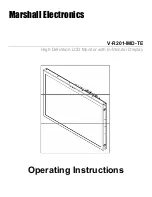 Marshall Amplification V-R201-IMD-TE Operating Instructions Manual preview