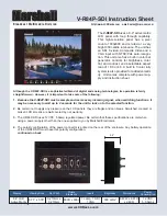 Preview for 1 page of Marshall Amplification V-R84P-SDI Instruction Sheet