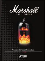 Marshall Amplification VALVETEST AVT100X Owner'S Manual preview