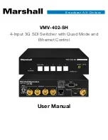 Preview for 1 page of Marshall Amplification VMV-402-SH User Manual