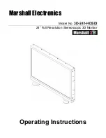 Marshall Electronics 3D-241-HDSDI Operating Instructions Manual preview