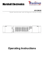 Предварительный просмотр 1 страницы Marshall Electronics AR-DM2-B Operating Instructions Manual