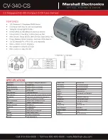 Preview for 1 page of Marshall Electronics CV-340-CS Specifications