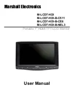 Marshall Electronics M-LCD7-HDI User Manual preview