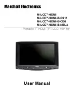 Preview for 1 page of Marshall Electronics M-LCD7-HDMI User Manual