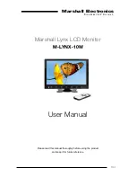 Preview for 1 page of Marshall Electronics M-LYNX-10W User Manual