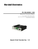 Preview for 1 page of Marshall Electronics PS-102-HDSDI / HDI User Manual