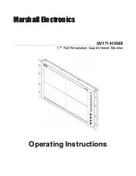 Marshall Electronics QV171-HDSDI Operating Instructions Manual предпросмотр