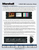 Предварительный просмотр 1 страницы Marshall Electronics Rack Mountable Unit V-R53P-SDI Instruction Sheet