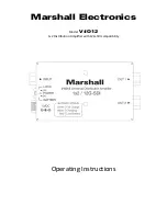 Предварительный просмотр 1 страницы Marshall Electronics V-IO12 Operating Instructions