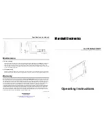 Предварительный просмотр 1 страницы Marshall Electronics V-LCD15SB-AFHD-DT Operating Instructions Manual