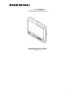 Marshall Electronics V-LCD241MD Operating Instructions Manual preview